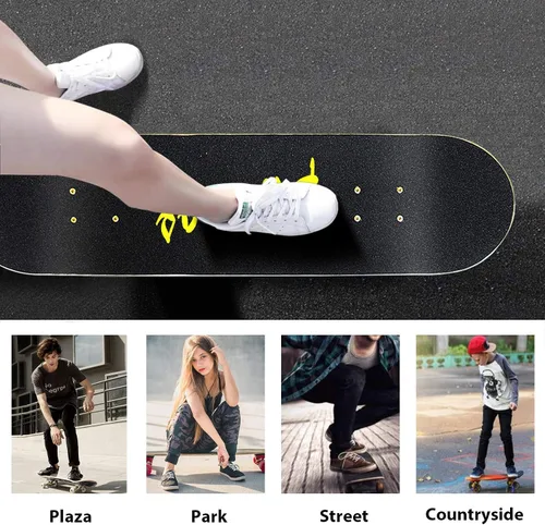 Vista 7 de PHOEROS Complete Skateboards- Standard Skateboards for Beginners Kids Boys Girls Teenager- 31''x 10''Canadian Maple Cruiser Pro Skate Board