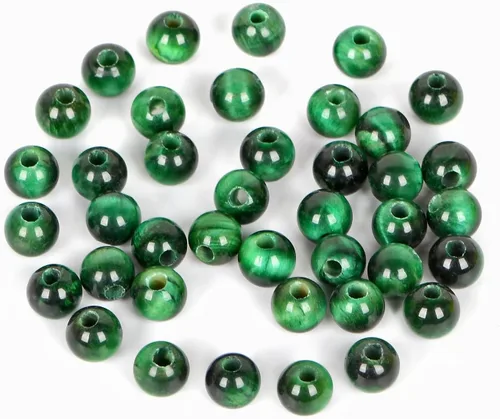 Vista 9 de AD Beads Cuentas de gema natural de 8 mm redondas sueltas con gran agujero de 2,5 mm, 40 piezas (turquesa africana)