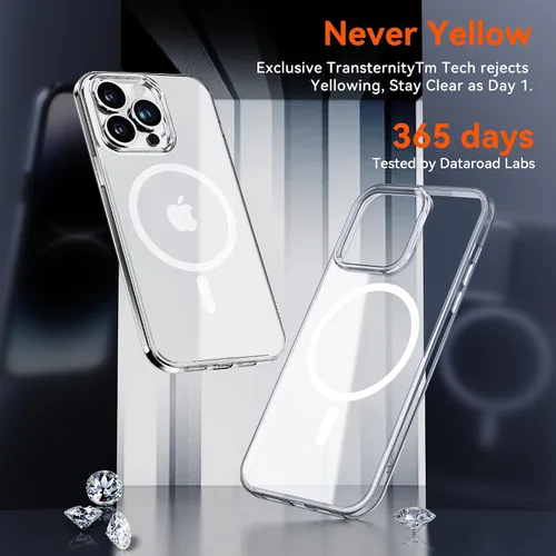 Vista 2 de Dataroad - Funda magnética para iPhone 14 Pro Max, resistente compatible con MagSafe, protección contra caídas de grado militar a prueba de golpes
