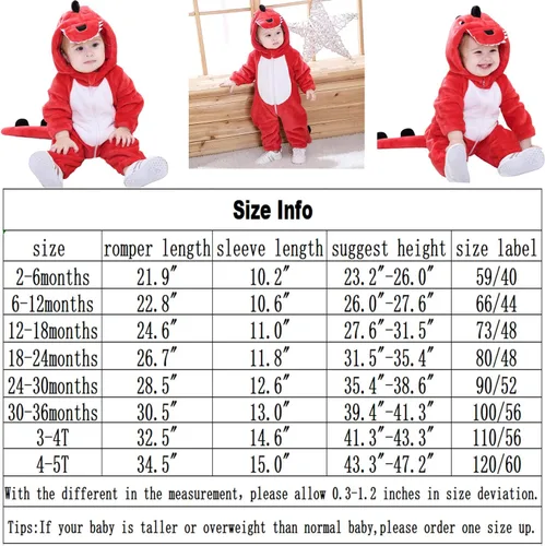 Vista 7 de Disfraces de animales para bebés, mameluco unisex para niños pequeños, rómper para disfraz de Halloween