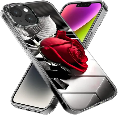 Vista 2 de Mundaze - for Apple iPhone 11 Pro Black White Piano Red Rose Case Slim Hybrid Shockproof Hard Shell Soft TPU Heavy Duty Protective Phone Cover