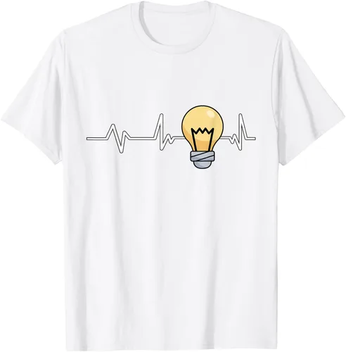 Vista 85 de Bombilla Heartbeat bombilla regalo bombilla bombilla camiseta Negro