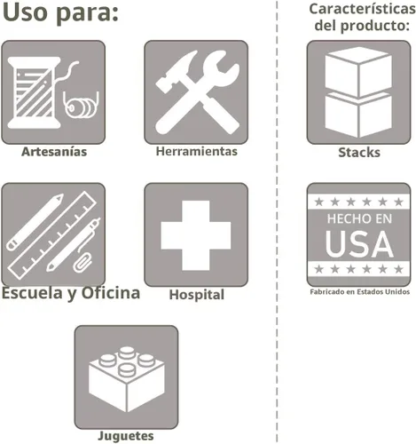 Vista 7 de Akro-Mils 09514 ProBox Caja de herramientas de plástico de 14 pulgadas para herramientas, caja de herramientas de almacenamiento para manualidades