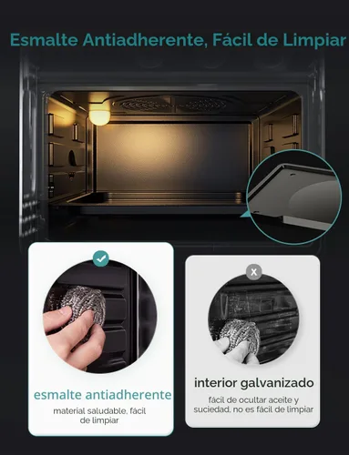 Vista 2 de Neretva Horno tostador y freidora de aire, 21 cuartos de galón y 6 en 1, horno tostador compacto, encimera con 5 rebanadas de 1500 W, freidora