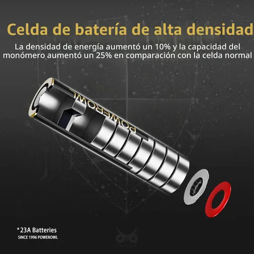 Vista 2 de POWEROWL Paquete de 6 baterías A23 de alta capacidad, alcalinas premium 21/23 23A 12V