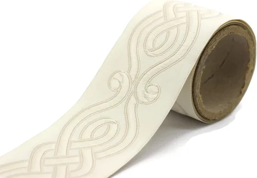 Vista 31 de Muestra 0.27 yardas 2.7 "cinta de jacquard de ajuste de cortinas en espiral para sus cortinas cortinas cortinas bandas cinta de ajuste V1 142 Beige
