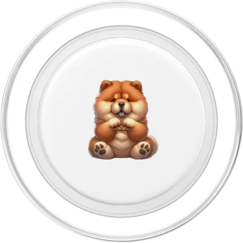 Vista 2 de Perros divertidos para los amantes de los animales y las mascotas Chow Chow PopSockets MagSafe PopGrip para iPhone