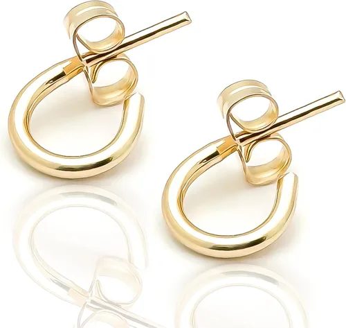 Vista 13 de Aretes de aro de plata de ley, plata de ley 925, 0.472 in, 16 ga, aretes de aro para mujer, aretes de aro de plata hipoalergénica, aretes de aro