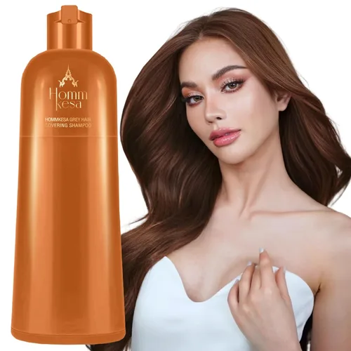 Vista 7 de Champú para cubrir el cabello gris - Champú de tinte para cabello 3 en 1 premium para cabello gris (marrón oscuro)