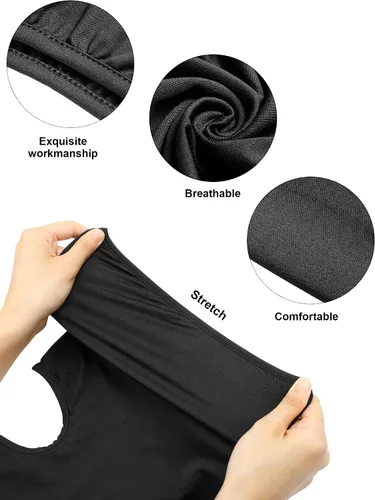 Vista 6 de SATINIOR 9 máscaras de esquí para hombres, cubierta completa de la cara, protección solar UV, pasamontañas refrescante, polaina, ropa, bufanda