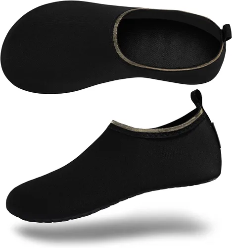 Vista 6 de VIFUUR - Zapatos para deportes acuáticos, calcetines acuáticos, de secado rápido, para yoga, dan la sensación de andar descalzo, sin cordones