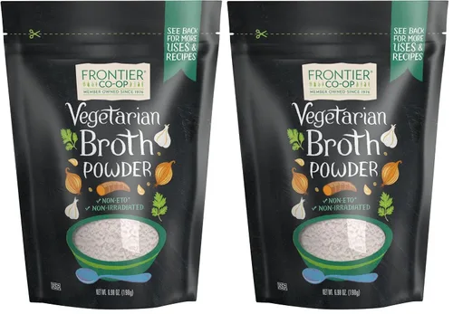 Vista 11 de Frontier Co-op Caldo en polvo con sabor vegetal, 1 libra a granel, bajo en sodio, cebolla, ajo, zanahoria, albahaca, cúrcuma, semillas de apio