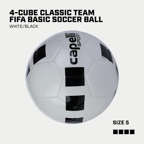 Vista 2 de Capelli Sport Balón de fútbol de tamaño 5, 4 cubos del equipo clásico FIFA Balón de fútbol básico para jugadores jóvenes y adultos, entrenamiento al