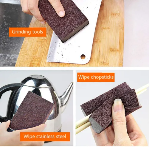 Vista 5 de Paquete de 6 cepillos de esponja Nano Emery Eraser Scrub, cepillo de esponja de limpieza de carborundo, herramientas de limpieza para el hogar
