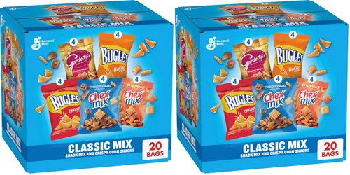 Vista 9 de Cheesy Mix Paquete variado de aperitivos, Chex Mix Cheddar, Bugles Nacho Cheese, Gardetto's Aged Cheddar, 20 unidades, 28.875 oz