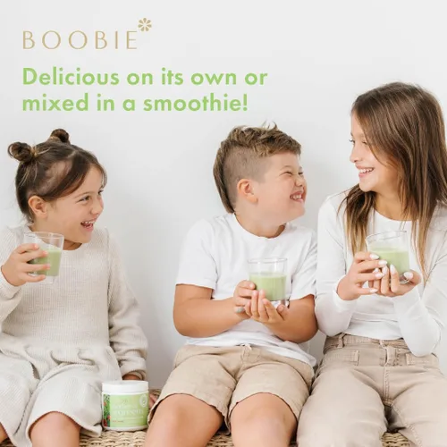 Vista 6 de Boobie Mother of All Greens Tu nuevo ritual familiar, polvo diario de súper verduras con más de 35 nutrientes esenciales para mamás y familias
