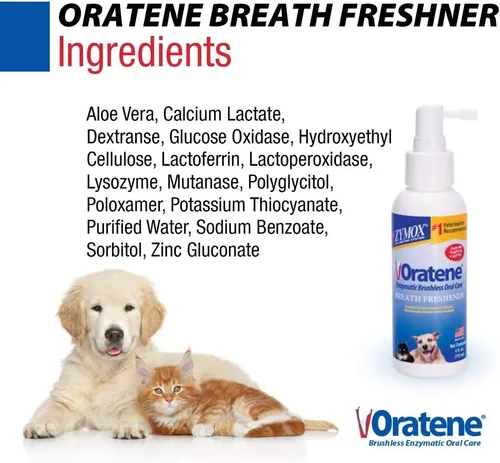 Vista 5 de Zymox Oratene - Ambientador bucal sin escobillas para perros y gatos, 4 onzas