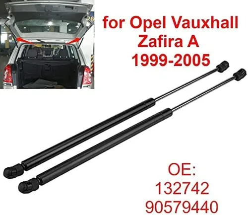 Vista 2 de Shocks Lift Supports Gas Struts Fit for Vauxhall Fit for Opel Zafira A MK1 1999-2005 132742 90579440 Lift Support Shock Absorber 2 Pcs Black Set