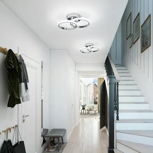 Vista 9 de CANEOE Lámparas de Techo LED Redondas Modernas, 6000K Blanco Frío, Lámparas de Techo para Pasillo, Luces de Techo Cerca del Techo para Baño