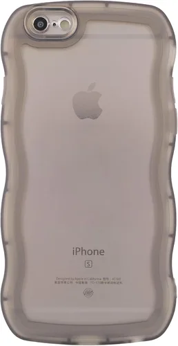 Vista 115 de SKYLMW Funda compatible con iPhone 12 Pro, diseño de ondas rizadas kawaii, borde chapado de lujo, elegante parte trasera transparente brillante, TPU