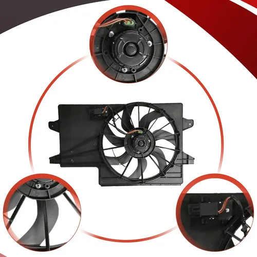 Vista 3 de PartsFlow Conjunto de ventilador de refrigeración del radiador compatible con Ford Focus 621-043 2008-2011