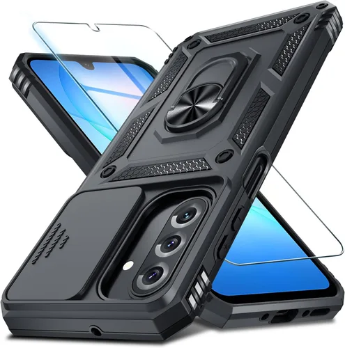 Vista 36 de Janmitta Funda compatible con Samsung Galaxy A16 5G/4G con Cubierta Deslizante Integrada para Lente de Cámara + Protector de Pantalla + Soporte