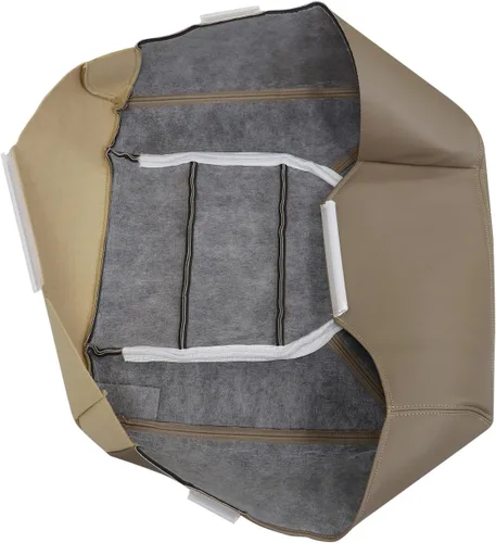 Vista 7 de NLQR Funda de asiento de repuesto para parte inferior del lado del pasajero de cuero marrón compatible con Ford F250 F350 F450 F550 Lariat XLT 1999