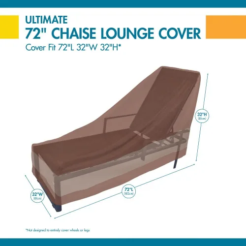 Vista 7 de DUCKCOVERS Ultimate Funda Impermeable para Silla Chaise Lounge de Patio de 74 Pulgadas, Fundas para Muebles de Patio