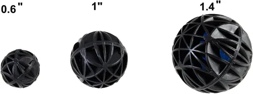 Vista 4 de AQUANEAT Acuario 0.6 "Bio Bolas 100pcs para Tanque de Peces Estanque Canister Medios de Filtro
