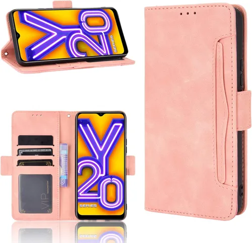 Vista 7 de Funda para Vivo Y20 2020, funda para Vivo Y20 2020 V2029 / Y20i V2027 Funda de piel sintética con tapa para Vivo Y20 2020, color negro