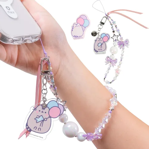 Vista 4 de Pusheen - Funda compatible con AirPods Pro [Pusheen & Stormy] + dije de teléfono Pusheen [15 aniversario]