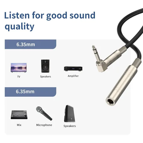 Vista 4 de TRS de ángulo recto de 0.250 in a XLR hembra, ángulo recto TRS de 1/4 pulgadas a XLR hembra de 3 pines, para altavoces, escenario, DJ y más
