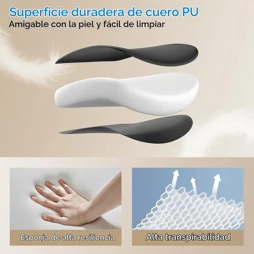 Vista 3 de Silla de oficina ergonómica de escritorio de 350 libras, cómoda silla de computadora de malla con soporte lumbar ajustable, reposabrazos abatibles