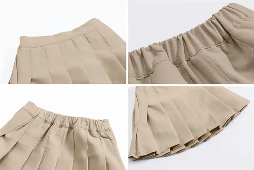 Vista 3 de SANGTREE Girls Womens Pleated Skirt with Comfy Casual Stretchy Band US S - US 4XL