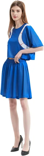 Vista 5 de Baycon Todoroki Shoto Cosplay Costume Cheerleader Cheerleading Uniform Crop Top Dress