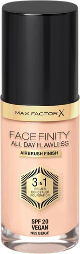 Vista 18 de Max Factor Facefinity 3 en 1 base de maquillaje líquida todo el día sin imperfecciones, SPF 20-32 Beige claro, 30 ml