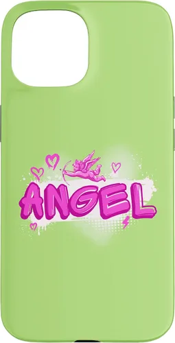 Vista 6 de iPhone 16 Angel y2k Aesthetic 2000s Millennial Nostalgia Pink Graffiti Case