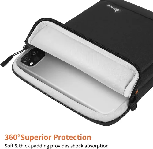 Vista 4 de Funda para tablet de 12.9 a 13 pulgadas, compatible con iPad Pro de 13 pulgadas/12.9 pulgadas, Galaxy Tab S9 FE+ 12.4 / S9 FE 10.9, cremalleras YKK