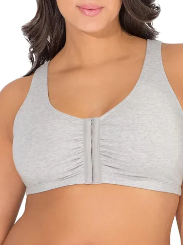 Vista 2 de Fruit of the Loom Brasier deportivo reforzado para mujer, de cierre frontal