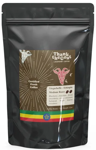 Vista 14 de Thank the Goat Made to Order Granos de café gourmet, recién tostados, tostado medio de Huila, Colombia, 12 oz.