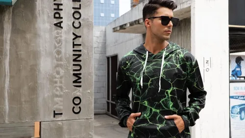 Vista 3 de uideazone Sudadera con capucha con estampado 3D para hombre y mujer, con bolsillo tipo canguro