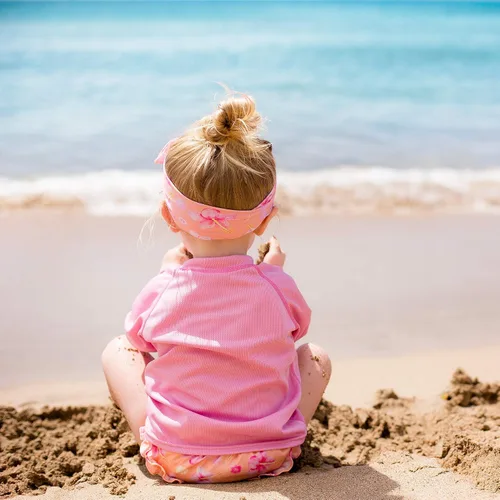Vista 3 de I play. by green Sprouts - Pañal de natación absorbente y reutilizable con volantes para niñas y niñas