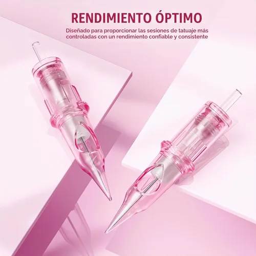 Vista 6 de 1001RL Needles #10 Bugpin Round Liner Cartuchos desechables 20PCS Agujas ultrafinas de 0.01 in para trazos de pelo de cejas PMU Detalle de retrato