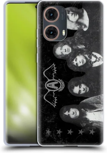 Vista 51 de Head Case Designs Officially Licensed Aerosmith 1987 Permanent Vacation Black and White Gel Case [Military Grade Protection] Compatible with Moto E7