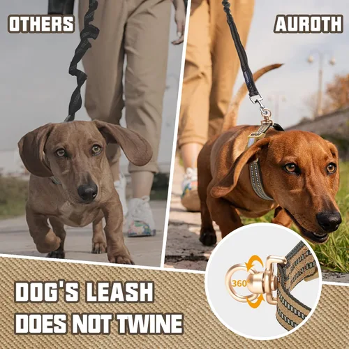 Vista 3 de Collar de perro Auroth para perros medianos y grandes, collar de perro reflectante, collares de perro de nylon suave ajustables con resistente