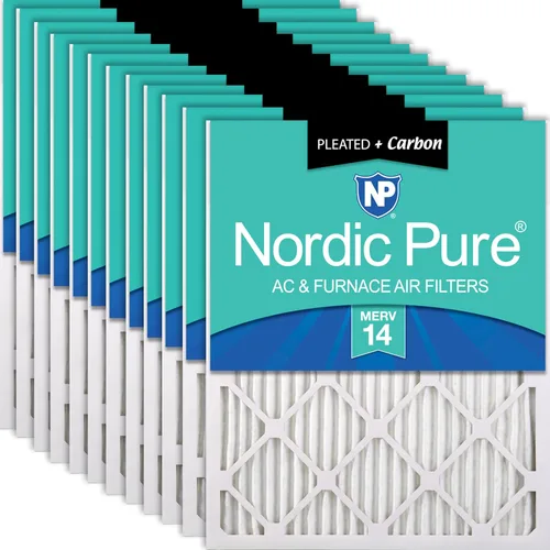 Vista 52 de Nordic Pure 20x20x1 (Tamaño real: 19 1/2 x 19 1/2 x 3/4) Filtros de aire para caldera/aire acondicionado Poly Green MERV 6 – Reduce el polvo
