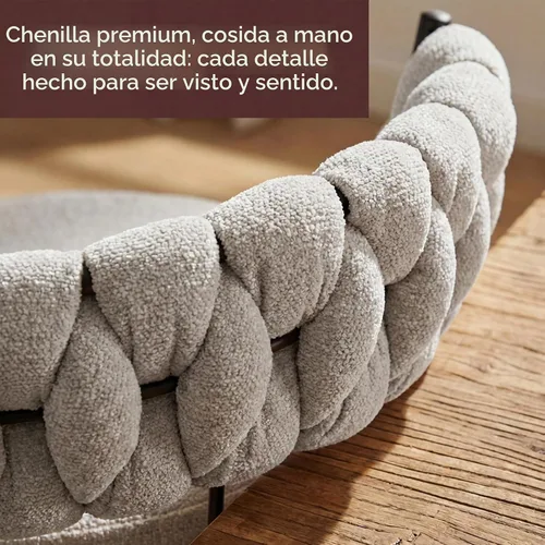 Vista 7 de Juego de 2 taburetes de bar tapizados para encimera de cocina, color beige