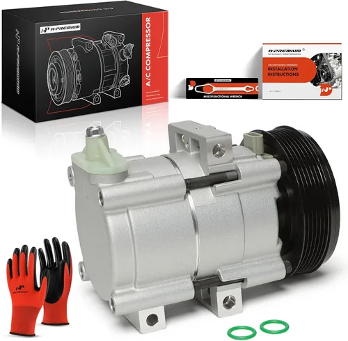 Vista 10 de A-Premium Compresor de aire acondicionado con embrague compatible con Ford F-150 2002-2004, F-150 Heritage, F-250 F-350 Super Duty 2002-2007, F-450