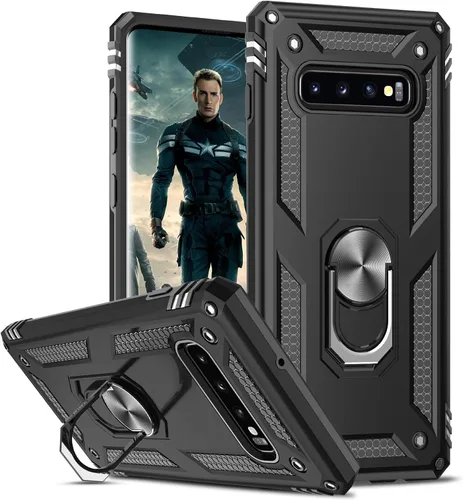Vista 64 de LeYi Funda para Samsung Galaxy A05 (no compatible con A05S) con protector de pantalla y protector de lente de cámara, funda resistente de grado Negro