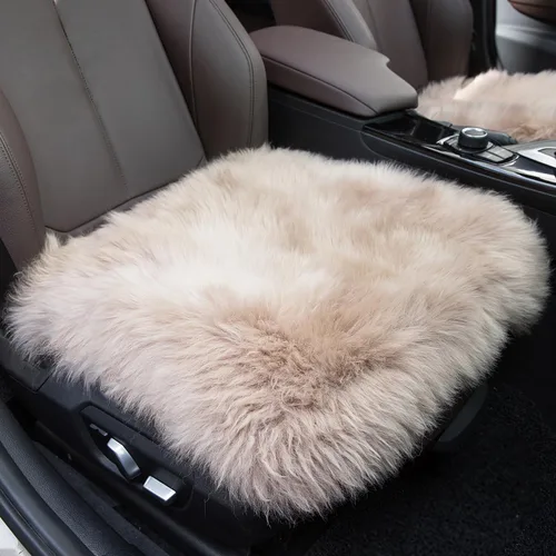 Vista 17 de Calor Invernal: Funda Universal de Asiento de Piel de Oveja - Lana Natural, para Autos, Camiones, SUV y Furgonetas - Acompañante de Conducción